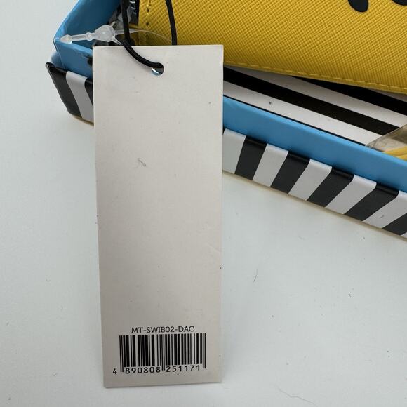 Marc Tetro Dachshund Small Zip-Around Yellow Wallet Wristlet New in Box - Picture 5 of 8